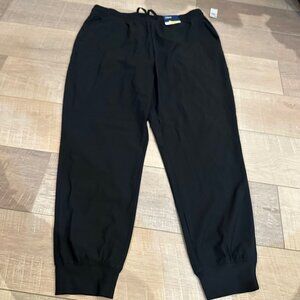 OLD NAVY WOMENS LARGE JOGGER PANTS HIGH RISE LIGHT WEIGHT NEW BLACK